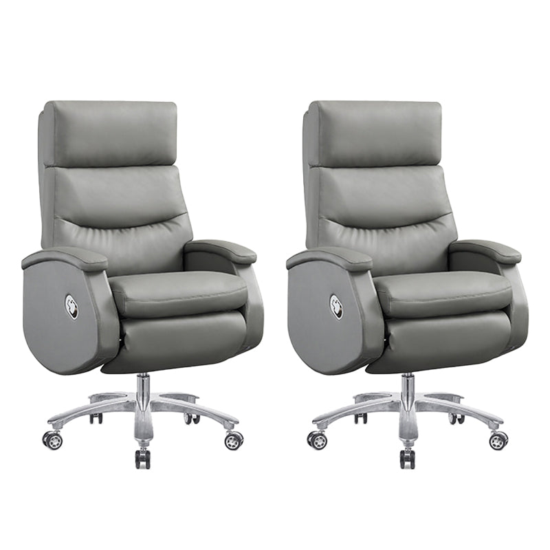 Modern Armless Office Chair Leather No Distressing Ergonomic Desk Chair