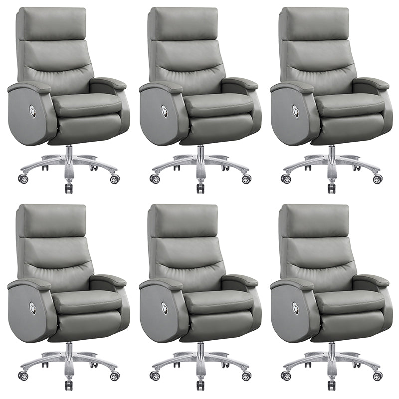 Modern Armless Office Chair Leather No Distressing Ergonomic Desk Chair