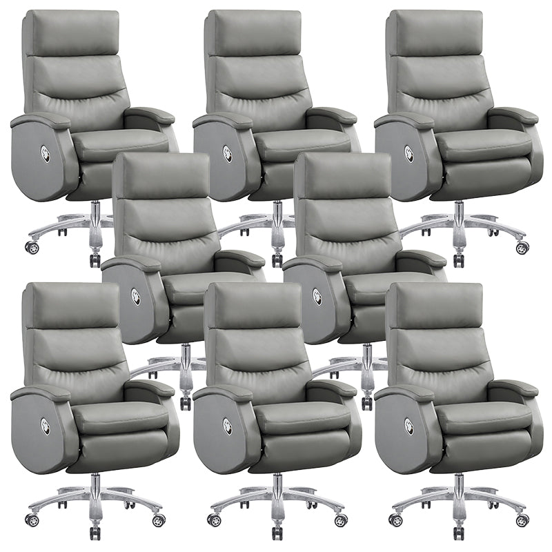 Modern Armless Office Chair Leather No Distressing Ergonomic Desk Chair