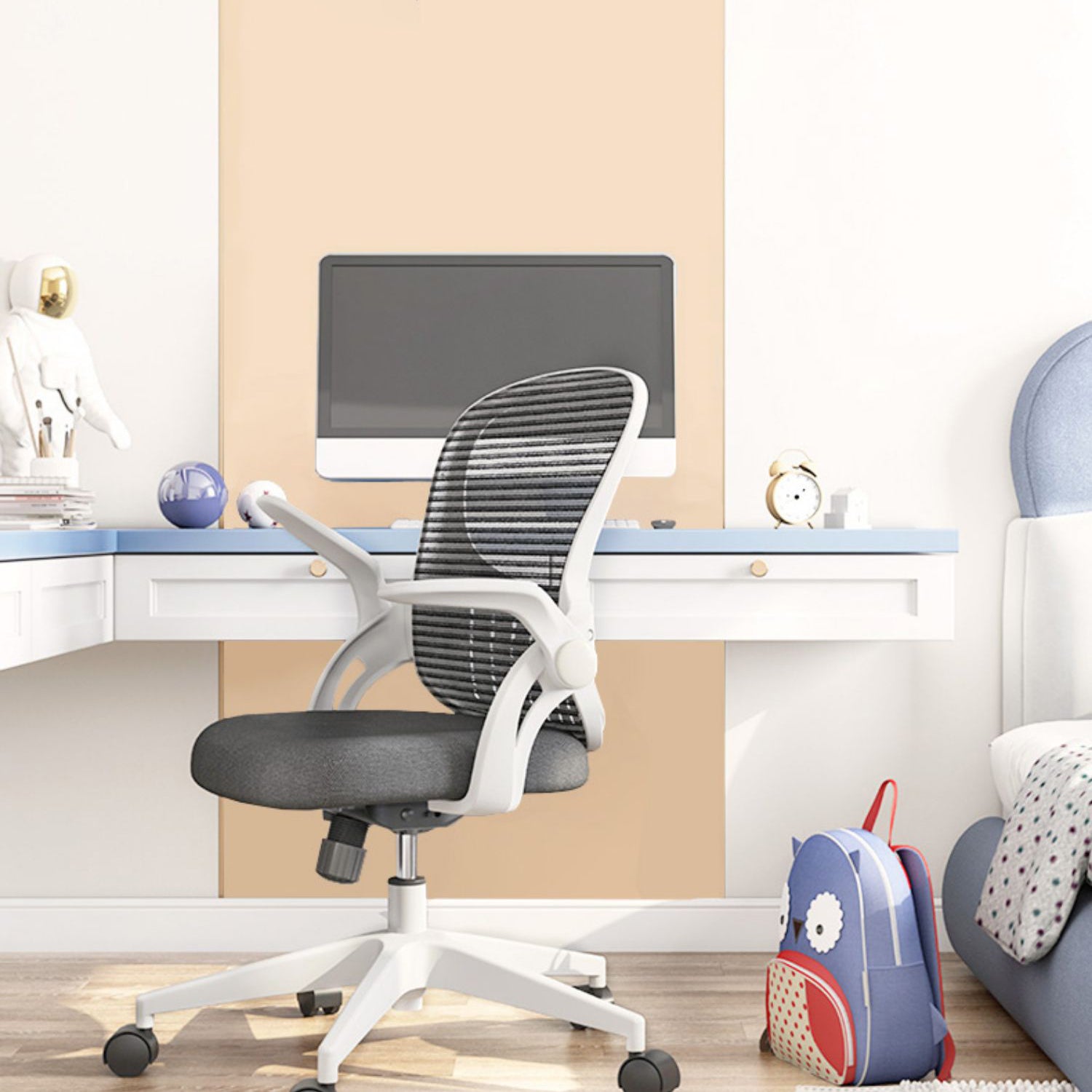 Removable Arms Office Chair Tilt Mechanism No Distressing Ergonomic Desk Chair with Wheels