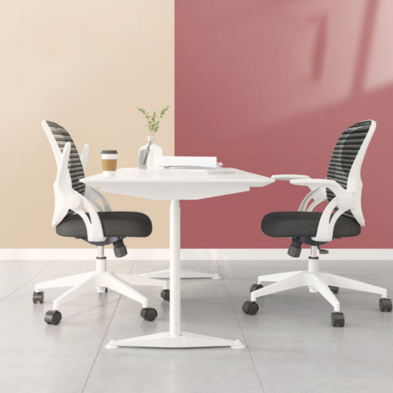 Removable Arms Office Chair Tilt Mechanism No Distressing Ergonomic Desk Chair with Wheels