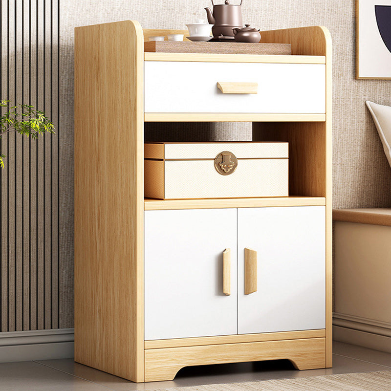 Modern Cabinet Wood Drawers Storage Shelves Filing Cabinet with Wheels