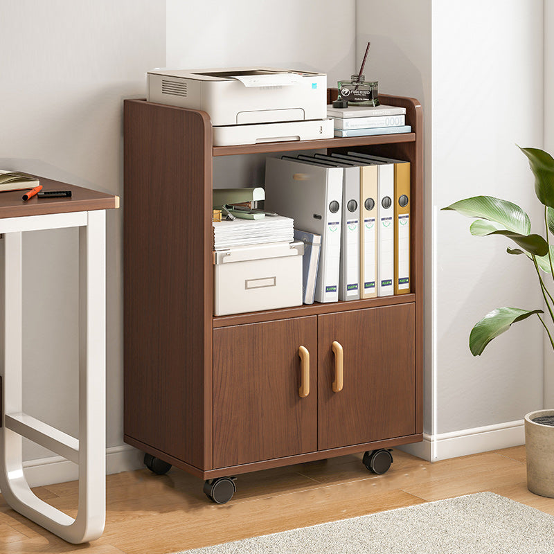 Modern Cabinet Wood Drawers Storage Shelves Filing Cabinet with Wheels