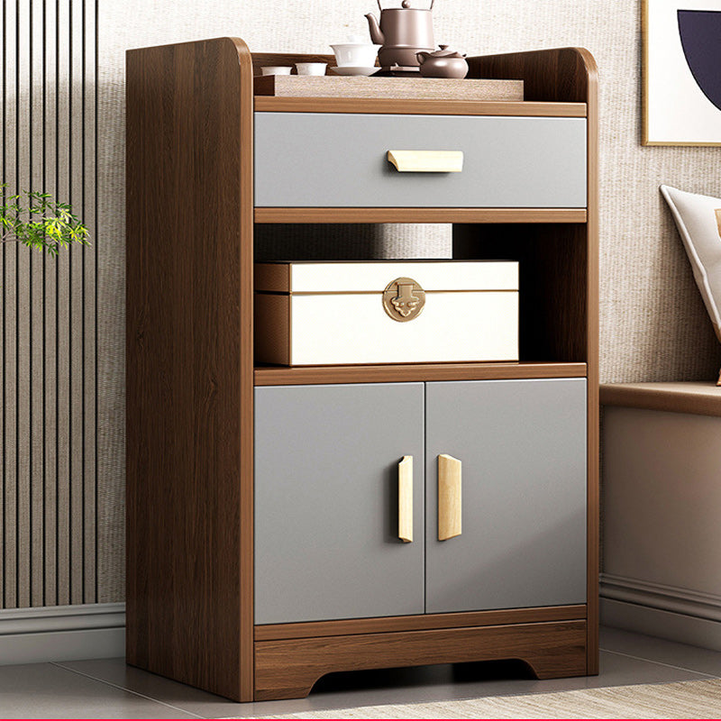 Modern Cabinet Wood Drawers Storage Shelves Filing Cabinet with Wheels