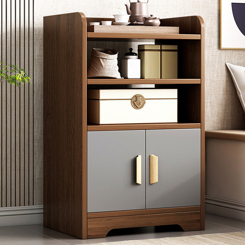 Modern Cabinet Wood Drawers Storage Shelves Filing Cabinet with Wheels