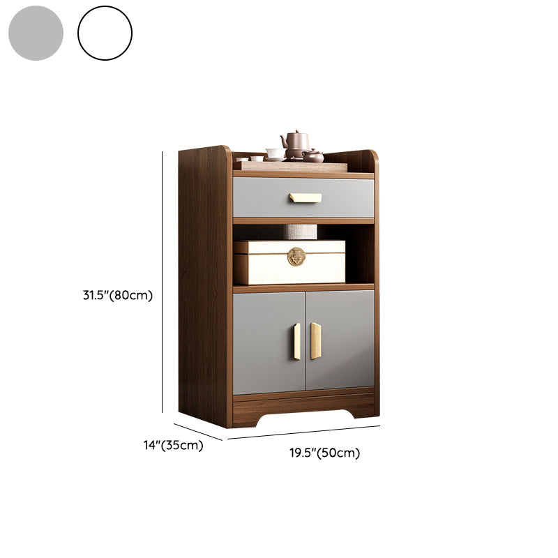 Modern Cabinet Wood Drawers Storage Shelves Filing Cabinet with Wheels