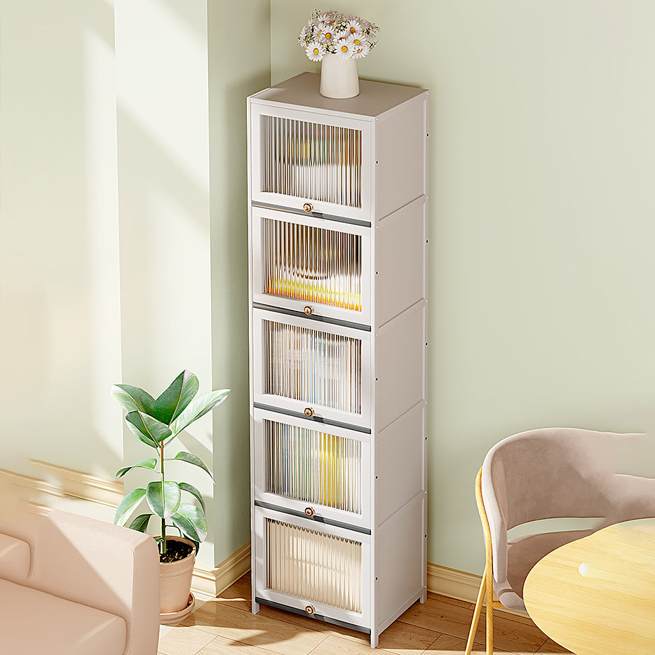 Contemporary White Accent Cabinet, Rectangle Standard Cabinet