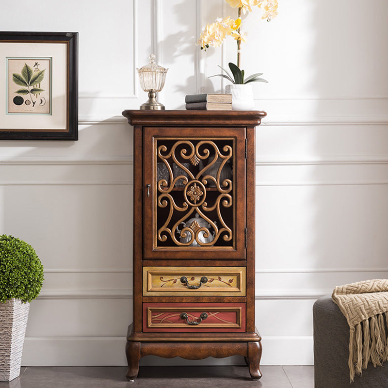 1- Door Wooden Cabinet, Rectangle Accent Cabinet with Drawers