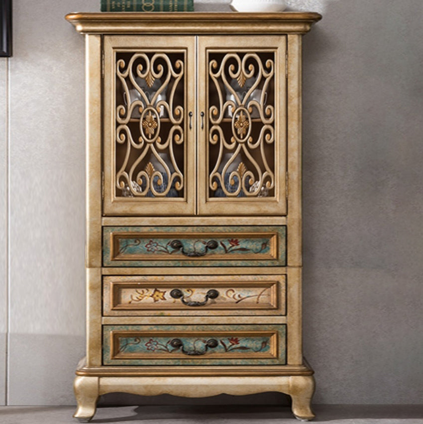 1- Door Wooden Cabinet, Rectangle Accent Cabinet with Drawers