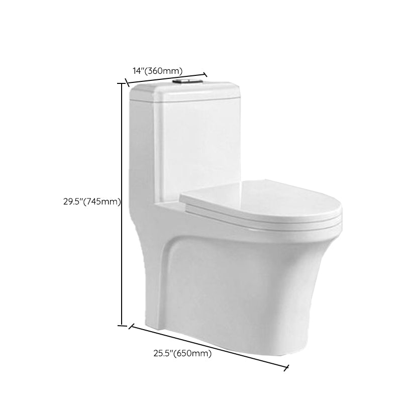 Modern Flush Toilet Floor Mounted Siphon Jet ABS Toilet Bowl