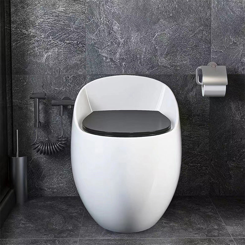 Modern Floor Mount Flush Toilet Siphon Jet Urine Toilet with Seat for Bathroom