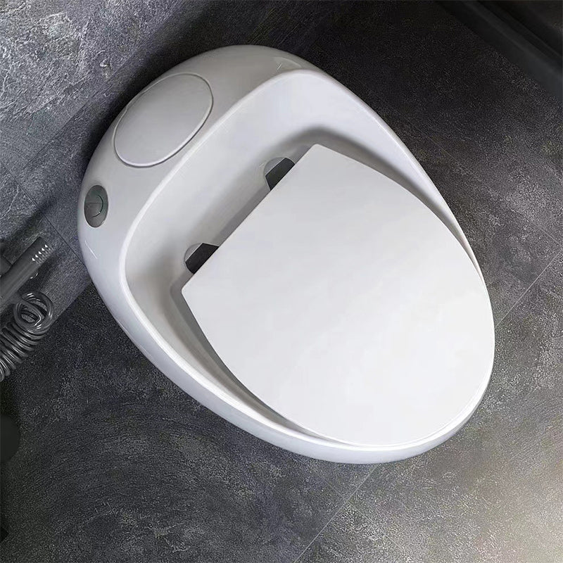 Modern Floor Mount Flush Toilet Siphon Jet Urine Toilet with Seat for Bathroom