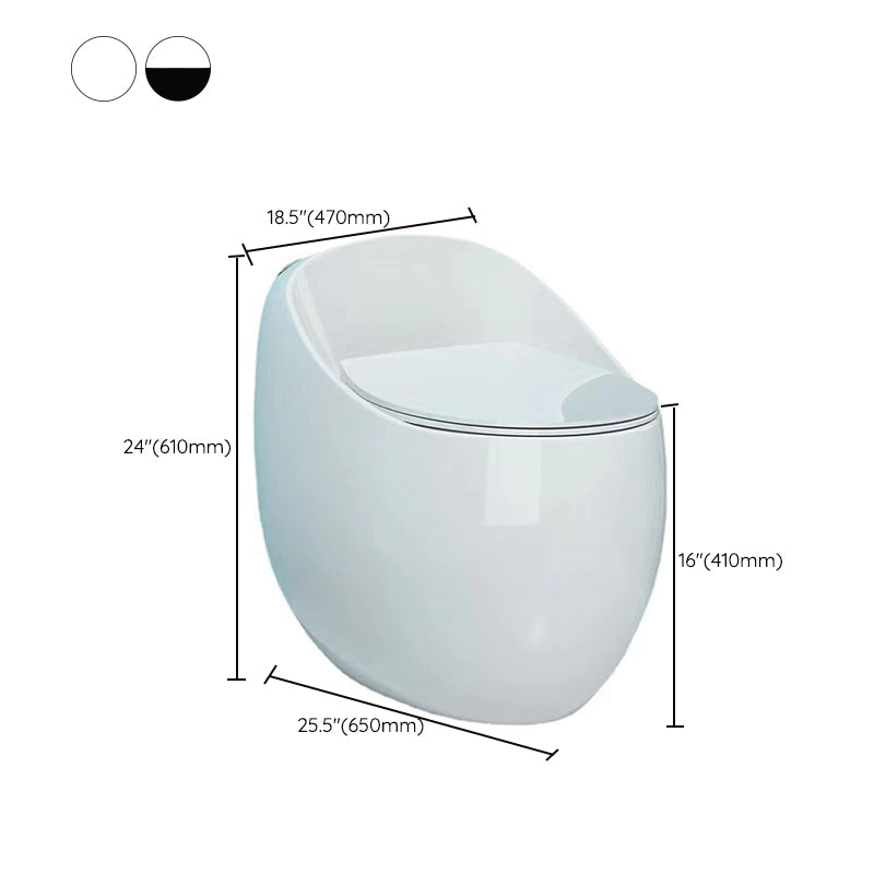 Modern Floor Mount Flush Toilet Siphon Jet Urine Toilet with Seat for Bathroom