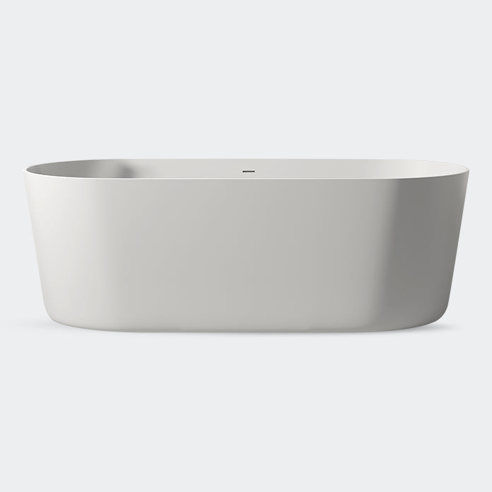 Antique Finish Oval Soaking Bathtub Back to Wall Modern Bath Tub