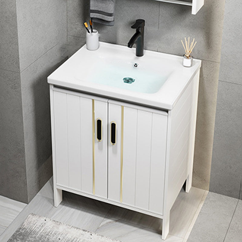 Metal Sink Vanity Freestanding Bathroom Sink Vanity with Single Sink