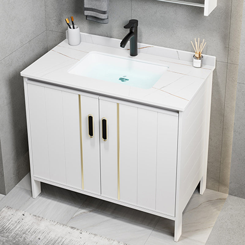 Metal Sink Vanity Freestanding Bathroom Sink Vanity with Single Sink