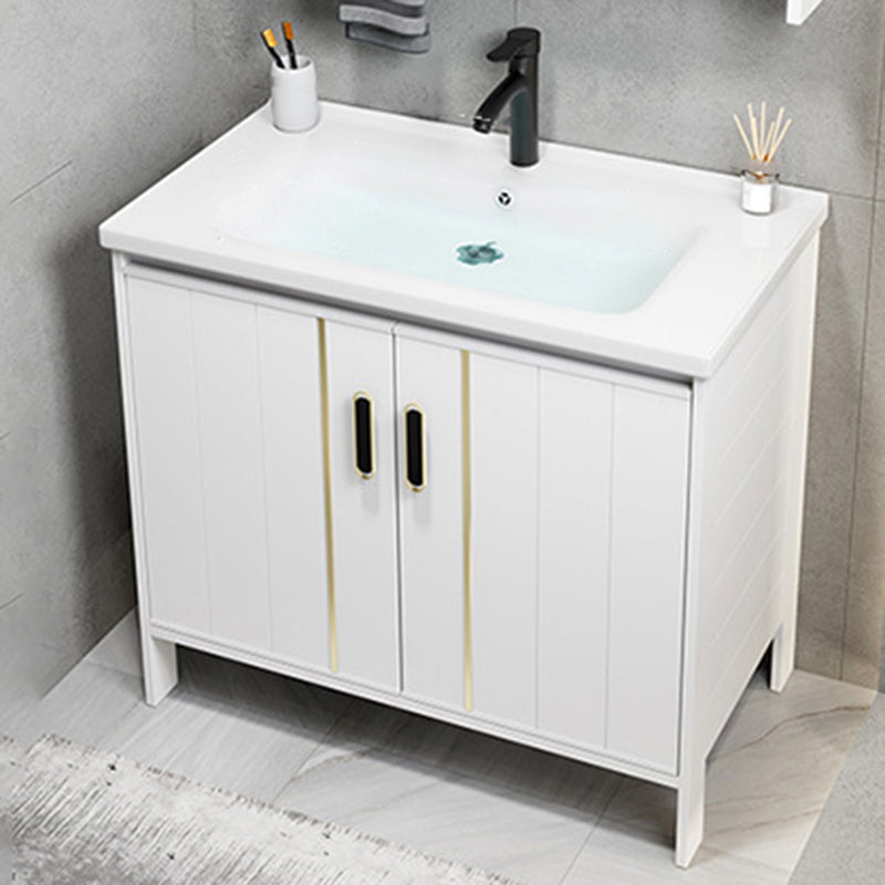 Metal Sink Vanity Freestanding Bathroom Sink Vanity with Single Sink