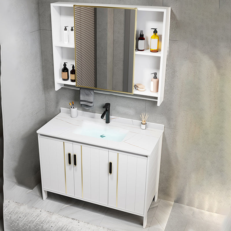 Metal Sink Vanity Freestanding Bathroom Sink Vanity with Single Sink