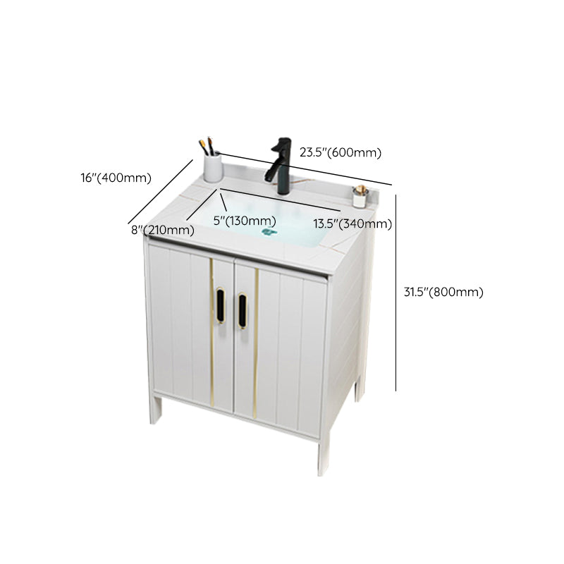 Metal Sink Vanity Freestanding Bathroom Sink Vanity with Single Sink