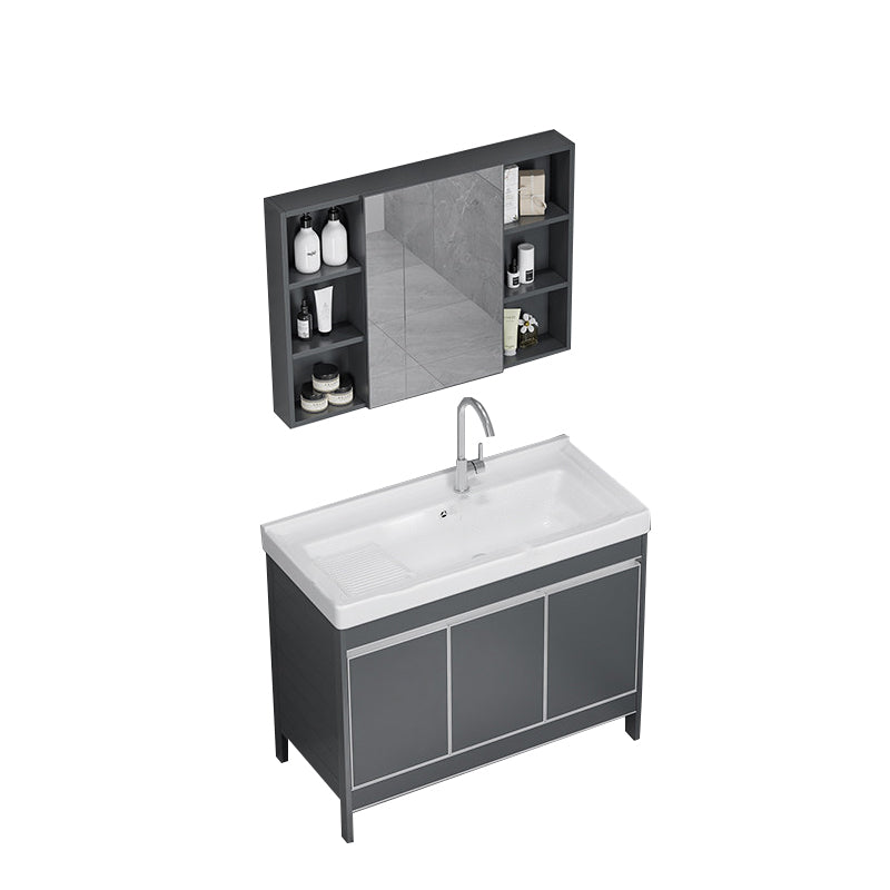 Freestanding Bathroom Vanity Space Aluminum Bathroom Vanity with Sink