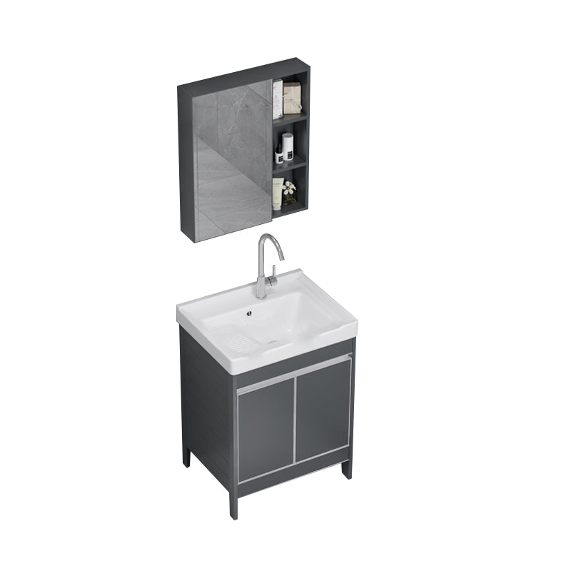 Freestanding Bathroom Vanity Space Aluminum Bathroom Vanity with Sink