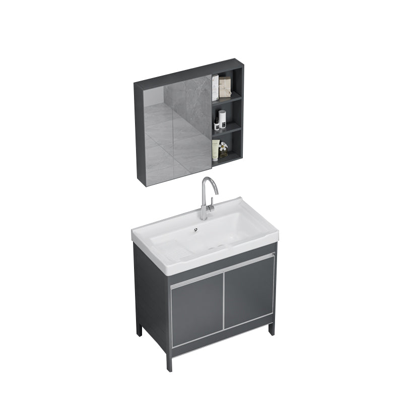 Freestanding Bathroom Vanity Space Aluminum Bathroom Vanity with Sink