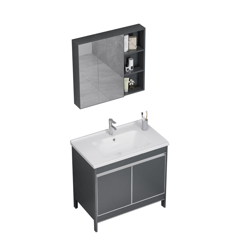 Freestanding Bathroom Vanity Space Aluminum Bathroom Vanity with Sink