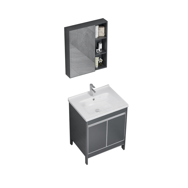 Freestanding Bathroom Vanity Space Aluminum Bathroom Vanity with Sink