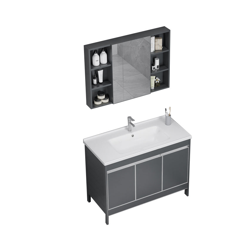 Freestanding Bathroom Vanity Space Aluminum Bathroom Vanity with Sink