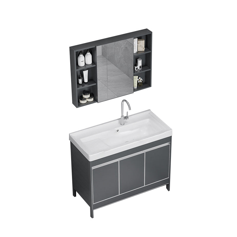 Freestanding Bathroom Vanity Space Aluminum Bathroom Vanity with Sink