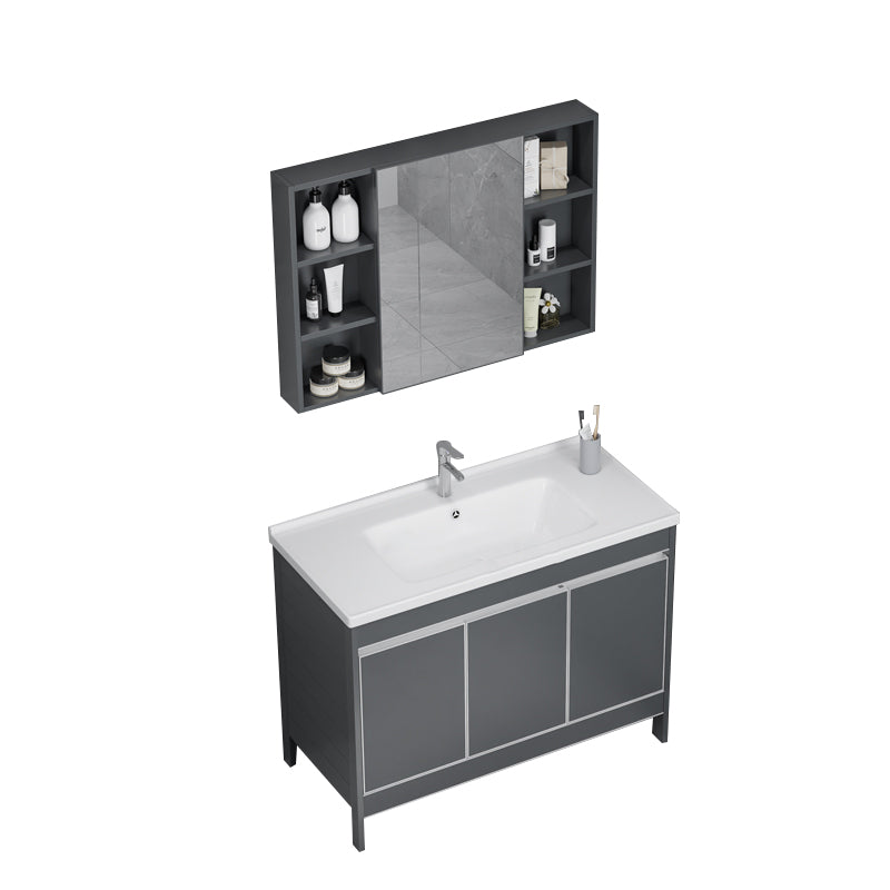 Freestanding Bathroom Vanity Space Aluminum Bathroom Vanity with Sink