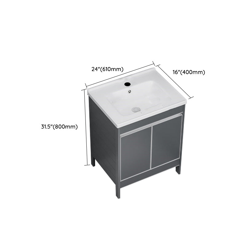 Freestanding Bathroom Vanity Space Aluminum Bathroom Vanity with Sink