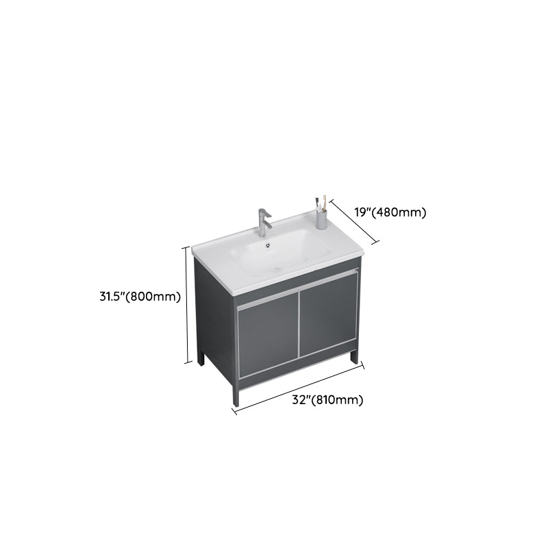 Freestanding Bathroom Vanity Space Aluminum Bathroom Vanity with Sink