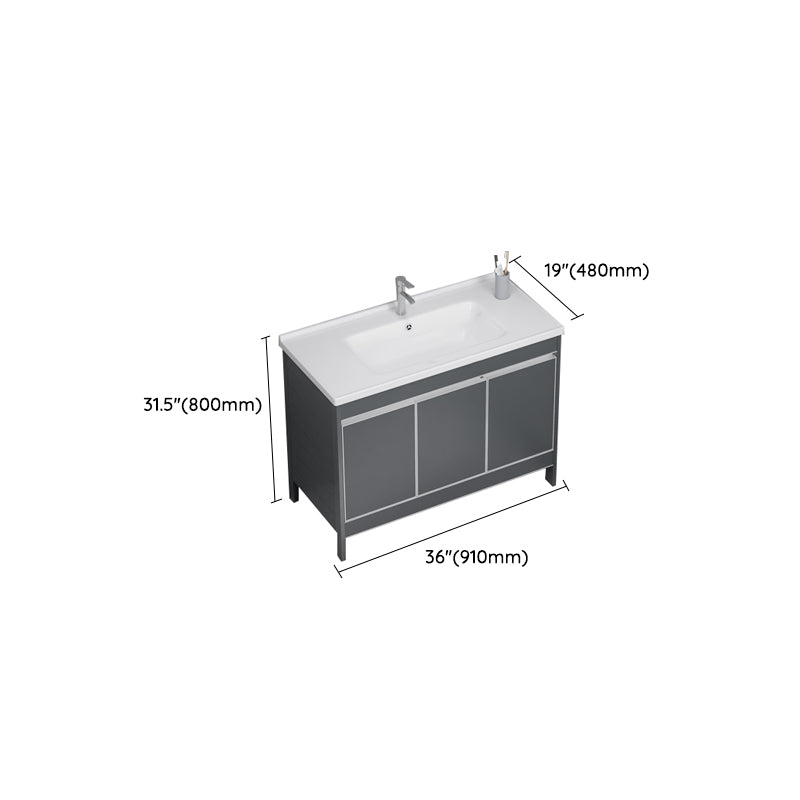 Freestanding Bathroom Vanity Space Aluminum Bathroom Vanity with Sink