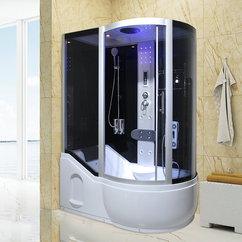 Tempered Glass Shower Stall Corner Shower Stall with Towel Bar