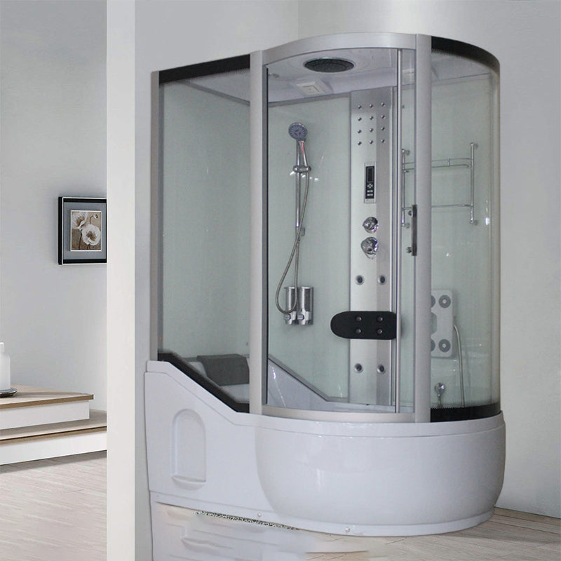 Tempered Glass Shower Stall Corner Shower Stall with Towel Bar