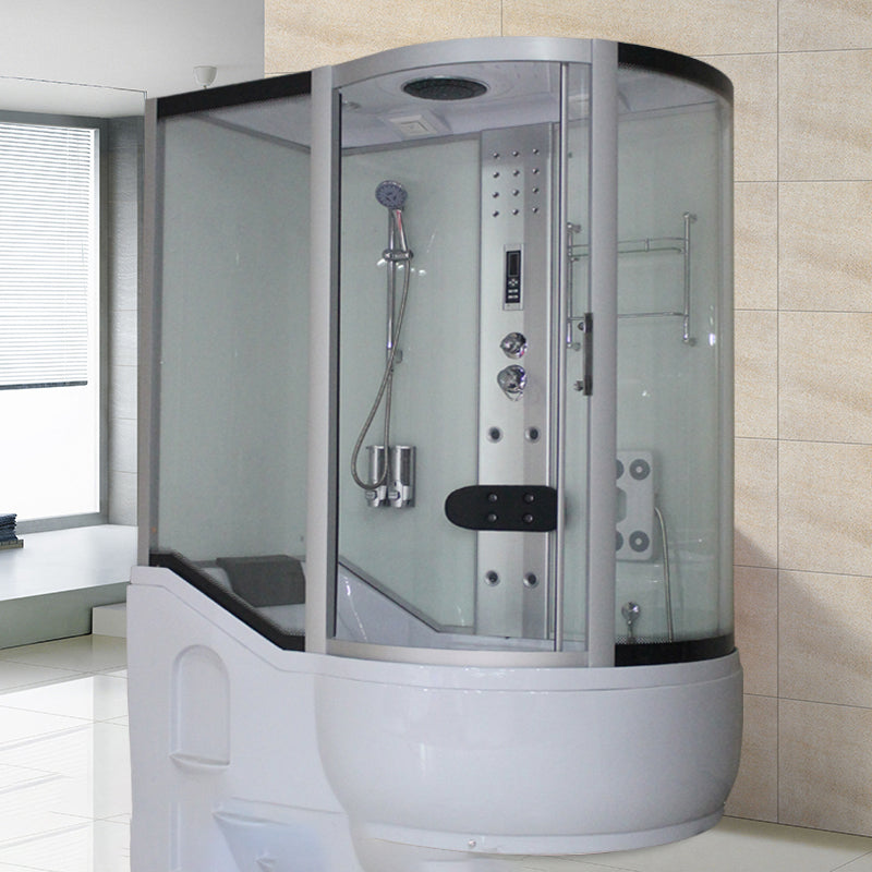 Tempered Glass Shower Stall Corner Shower Stall with Towel Bar