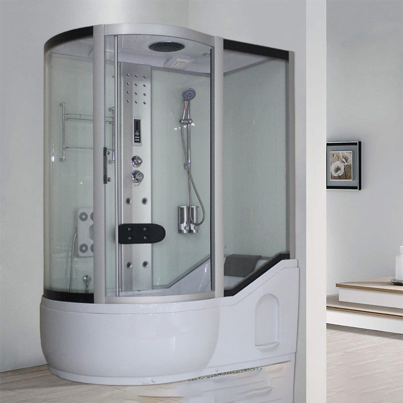 Tempered Glass Shower Stall Corner Shower Stall with Towel Bar