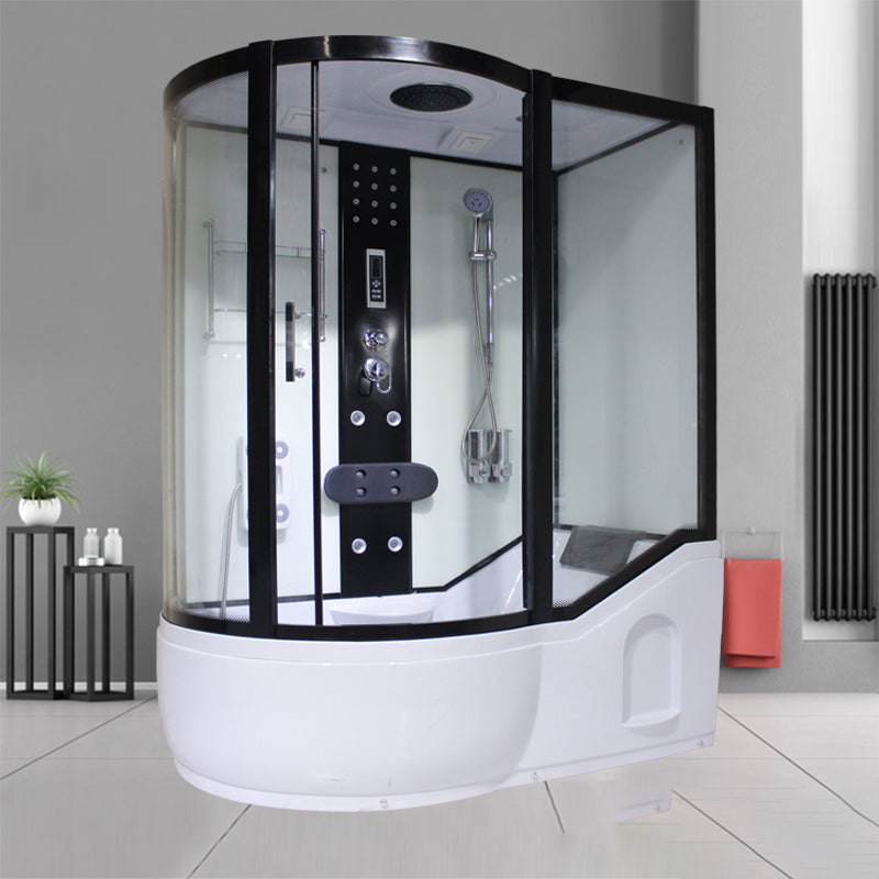 Tempered Glass Shower Stall Corner Shower Stall with Towel Bar