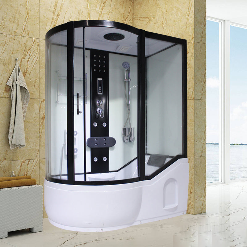 Tempered Glass Shower Stall Corner Shower Stall with Towel Bar