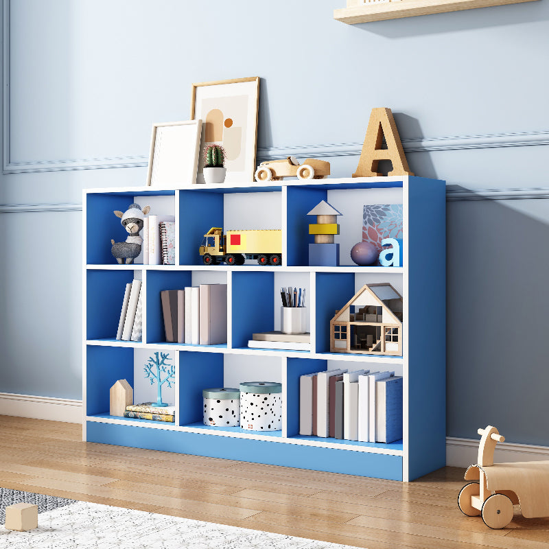 Scandinavian Closed Back Bookshelf Freestanding Wood Book Shelf