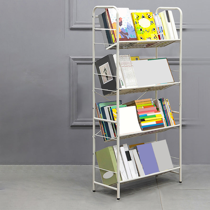 Contemporary Metal Bookshelf Open Back Standard Kids Bookcase