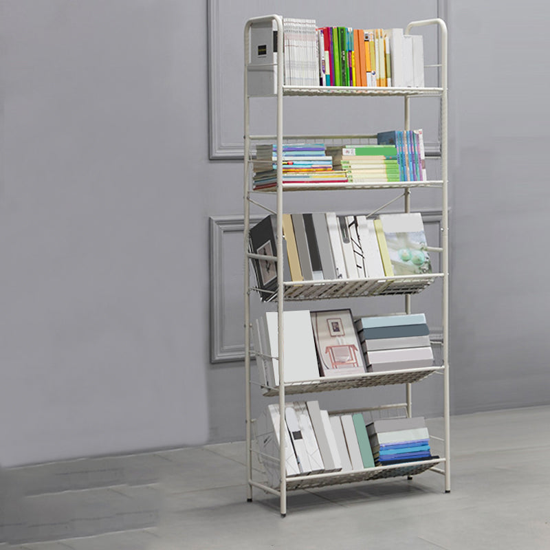 Contemporary Metal Bookshelf Open Back Standard Kids Bookcase