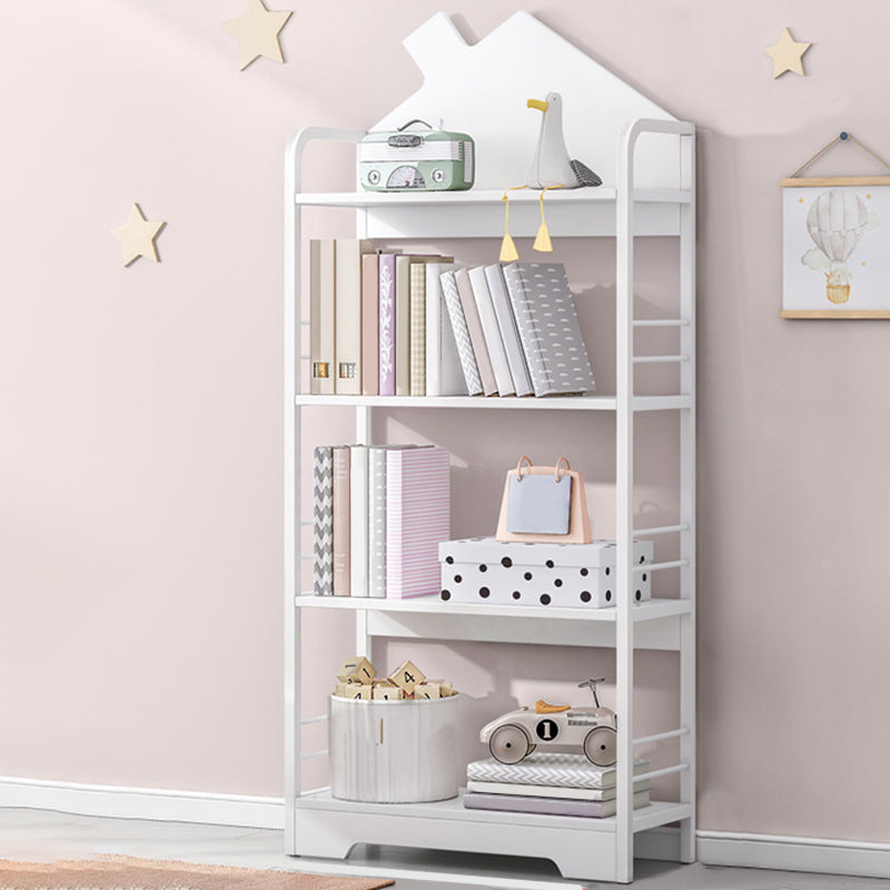 Contemporary Freestanding Book Organizer Open Back Metal Bookshelf