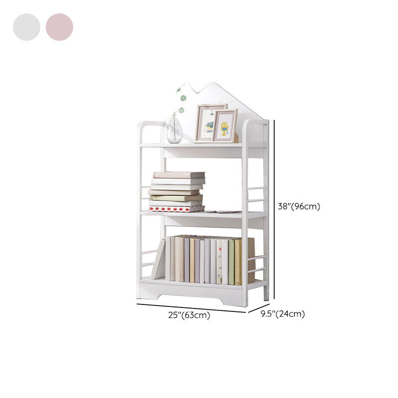 Contemporary Freestanding Book Organizer Open Back Metal Bookshelf