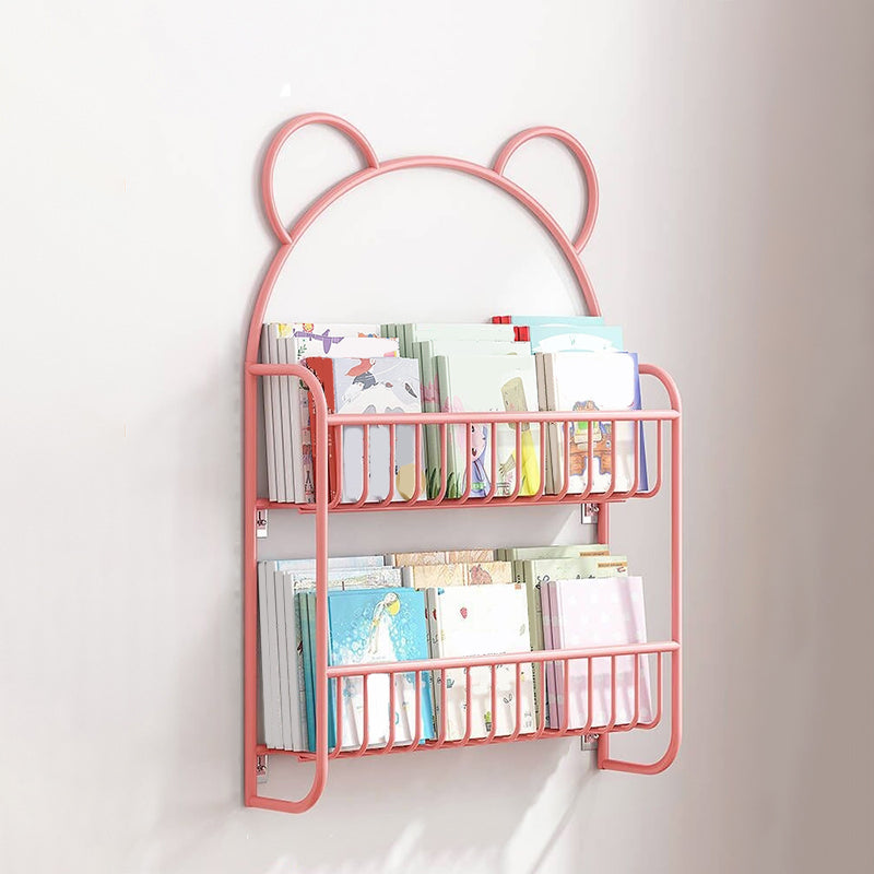 Modern Open Back Bookshelf Wall Mounted Metal Book Organizer