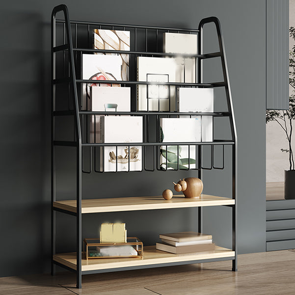 Contemporary Open Back Metal Bookshelf Freestanding Toy Organizer