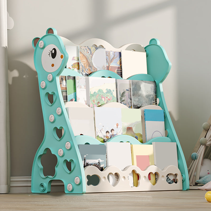Freestanding Plastic Book Display Cartoon Style Bookcase for Baby