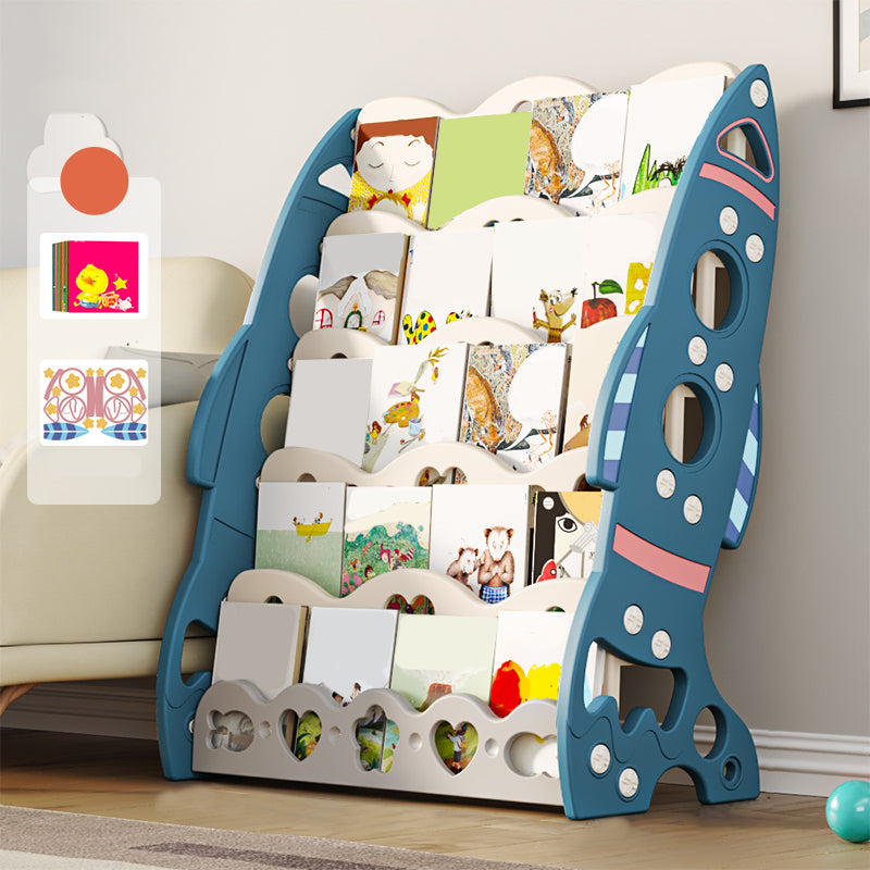 Freestanding Plastic Book Display Cartoon Style Bookcase for Baby