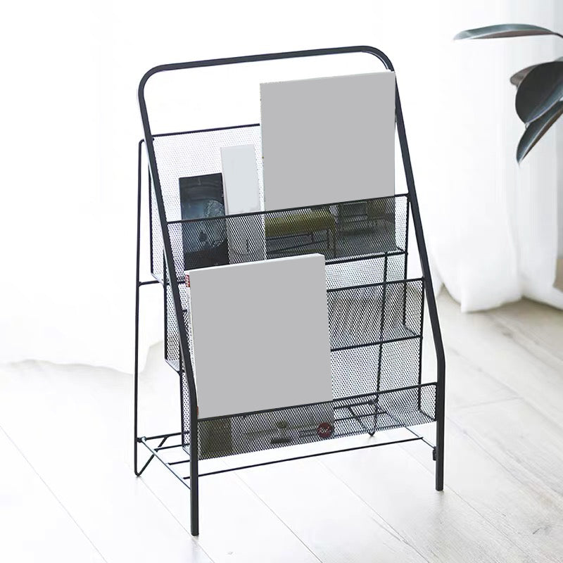 Industrial Metal Book Organizer Freestanding Stain Resistant Bookshelf